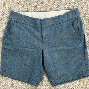 Womens Jcrew Factory chambray shorts size 12